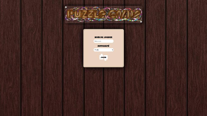 Puzzle Game - Page d'accueil